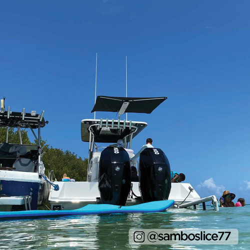 TACO Marine ShadeFin Boat Shade, For Standard Rod Holders, 5 x 6 ft, UPF 50+ - Apollo Lighting