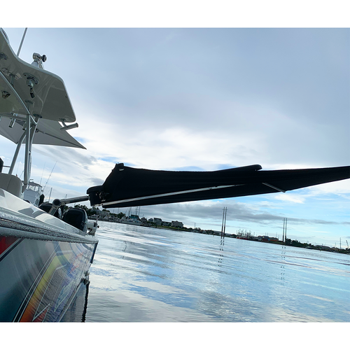 TACO Marine ShadeFin Boat Shade, For Standard Rod Holders, 5 x 6 ft, UPF 50+
