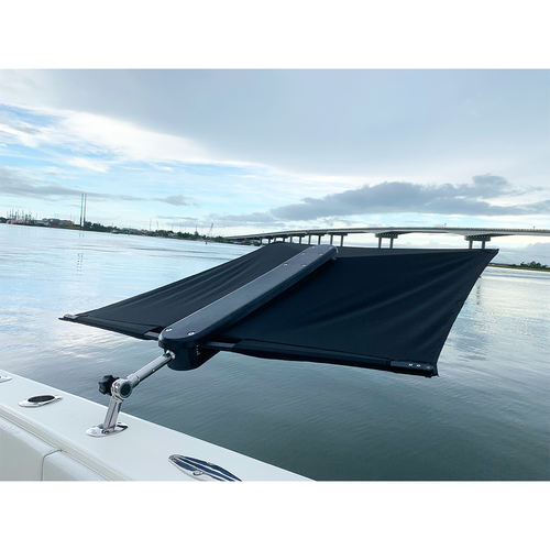 TACO Marine ShadeFin Boat Shade, For Standard Rod Holders, 5 x 6 ft, UPF 50+