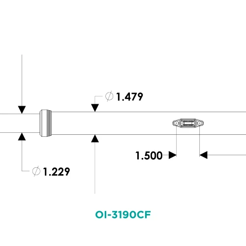 TACO Marine OI Series Open Water Internal & Collapsible Carbon Fiber Outrigger Poles, 3-Section, Twist & Lock, 400 lb Mono Halyard, For 1-1/2 in Mounts