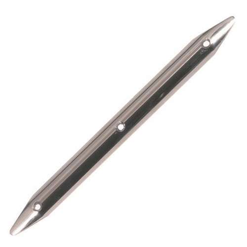 TACO Marine Rub Strake, 1 in Wide, Type 304 SS, Polished Finish, Hollow Back