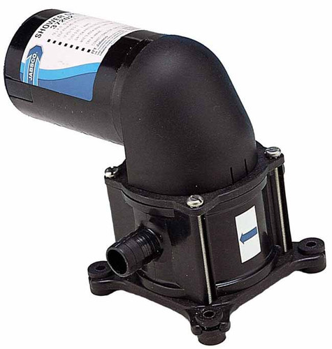 Jabsco 37202-2 Shower Drain and Bilge Pump, 3 GPM, Self-Priming to 6 ft, 3/4 in Hose Ports