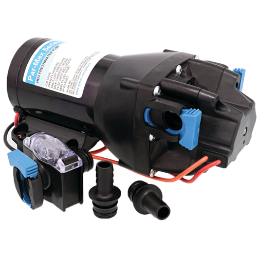 Jabsco Par-Max HD3 Freshwater Delivery Pump, 12V, 3 GPM, IPX6, Integrated Pressure Switch, 1/2 in Hosebarb - Apollo Lighting