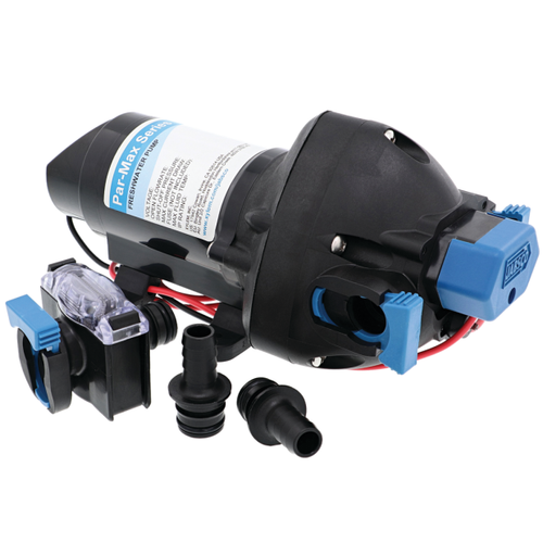 Jabsco Par-Max 3 Freshwater Delivery Pump, 3 GPM, IPX6, Quick Connect Ports - Apollo Lighting