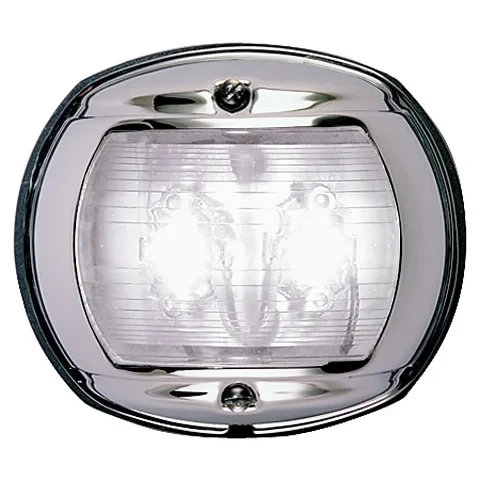 Perko 0170MSN LED White Stern Navigation Light, For Vessels Under 20m, 2nm, 135° Arc, Chrome Plated Brass Top