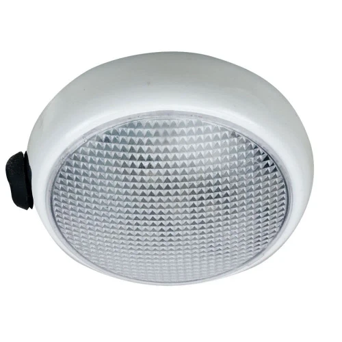 Perko 1356 Round Surface Mount LED Dome Light, On/Off Switch, 3-5/8 in O.D., 1 in Depth