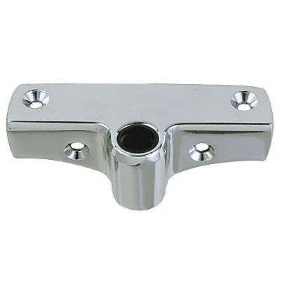 Perko 1186 Edge Mount Rowlock Socket, For 1227, 1262 or 1267 Rowlock Horns, 4 in x 7/8 in x 1-1/8 in, Zinc Alloy, Black Polymer Bearings, #10 Screws, 1 Pair