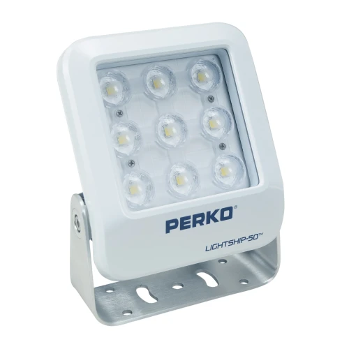 Perko Lightship 50 LED Deck/Spreader Light, 7,500 Lumens, 5000K Neutral White, 12/24/32VDC, IP68