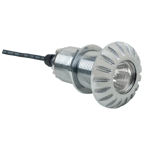 Perko Space Saver Thru-Hull Mount Underwater Light, 12V, 30° Beam, 10 ft Cable, Mounting Ring