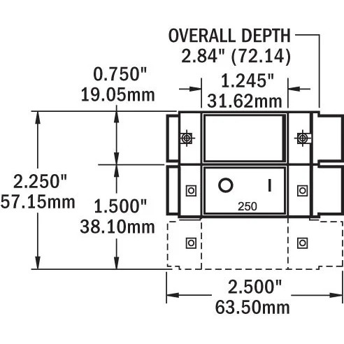 Blue Sea Systems C-Series Flat Rocker Circuit Breaker, Triple Pole, 48V DC - Apollo Lighting