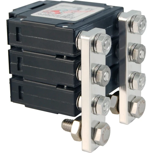 Blue Sea Systems C-Series Flat Rocker Circuit Breaker, Triple Pole, 48V DC