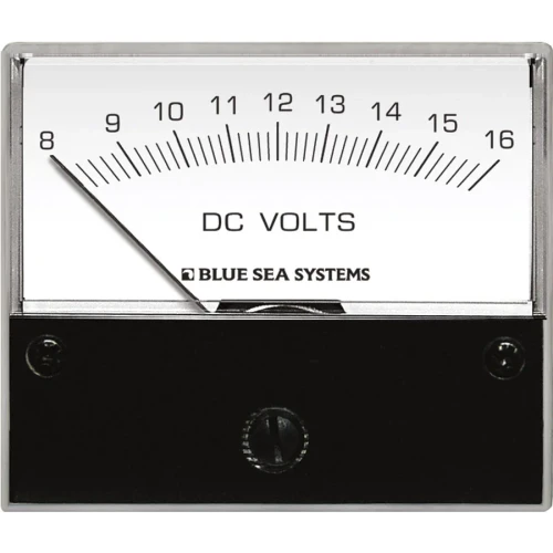 Blue Sea Systems Analog DC Voltmeter, Backlit Meter Face