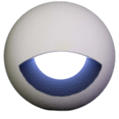Plash Gravity Surface Mounted LED Deck Light, 6000K Cool White Light, White Housing, 105 Lumens, 1.2W, IP67