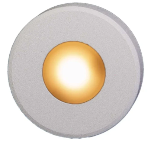 Plash Gravity Surface Mounted LED Deck Light, Warm White Light, White Housing