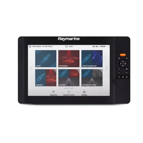 Raymarine Element 12 HV Fish Finder Chartplotter, HV-100 Transom Transducer, No Chart - Apollo Lighting