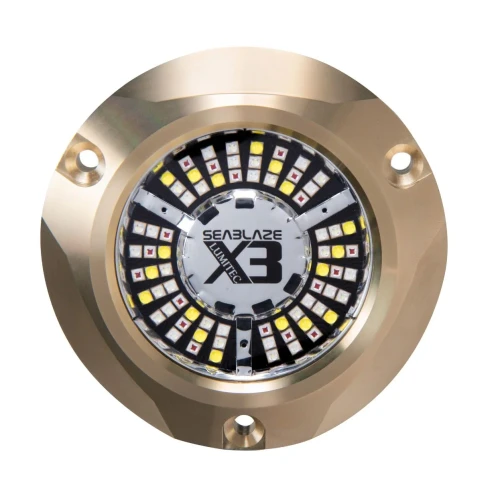 Lumitec SeaBlaze X3 Surface Mount LED Underwater Light, 10-30V, 8000 Lumens, Bronze Housing