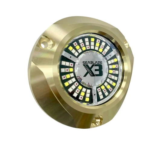 Lumitec SeaBlaze X3 Surface Mount LED Underwater Light, 10-30V, 8000 Lumens, Bronze Housing