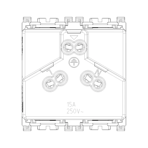 Vimar ARKÉ Series Australian SICURY Socket Outlet, 2P+E, 15A 250V, 2 Modules - Apollo Lighting