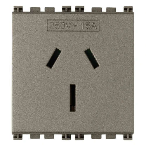 Vimar ARKÉ Series Australian SICURY Socket Outlet, 2P+E, 15A 250V, 2 Modules