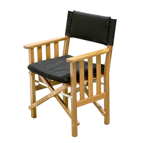 Whitecap Director's Chair II w/Black Cushion - Teak 61051