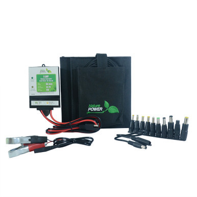 Nature Power 18-Watt Folding Solar Panel With 8 Amp Charge Controller (55020)