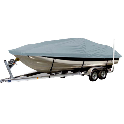 Carver Sun-DURA® Styled-to-Fit Boat Cover f/21.5' Sterndrive Deck Boats w/Low Rails - Grey 75121S-11