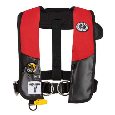Mustang HIT Hydrostatic Inflatable PFD w/Sailing Harness - Red/Black - Automatic/Manual MD318402-123-0-202