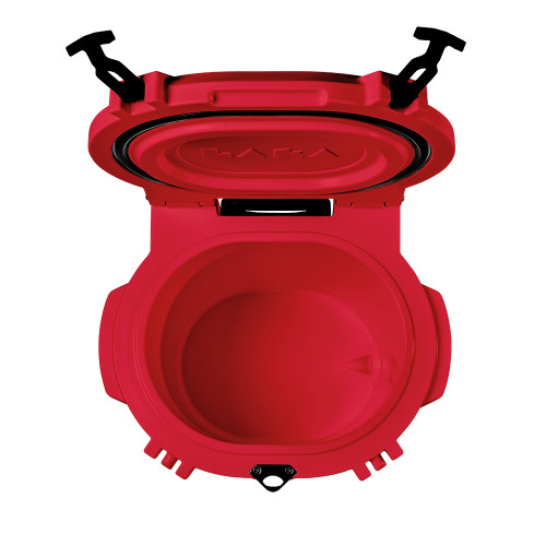 LAKA Coolers 30 Qt Cooler w/Telescoping Handle & Wheels - Red 1089