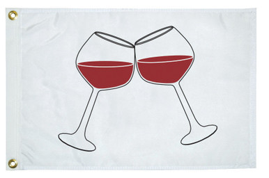 Taylormade 12X18 Wine Glasses Flag (5118)