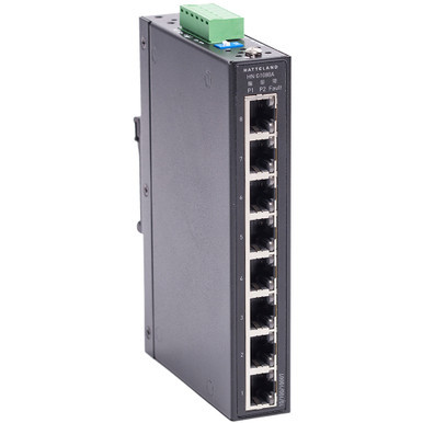 Hatteland Industrial 8-Port Slim Type Unmanaged Gigabit Ethernet Switch HN-G1080A