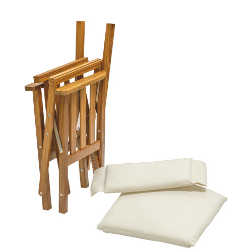Whitecap Director's Chair II w/Cream Cushion - Teak 61053