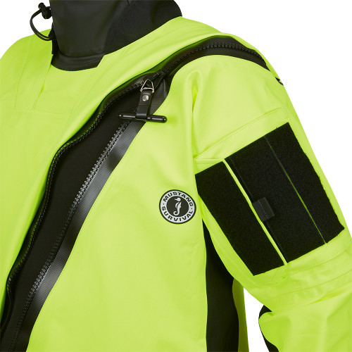 Mustang Sentinel™ Series Water Rescue Dry Suit - Fluorescent Yellow Green-Black - Large 2 Long MSD62403-251-L2L-101