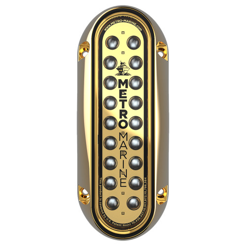 Metro Marine High-Output Elongated Vertical Mount Light w/Intelligent Monochromatic LEDs - Blue, 45° Beam F-BME1-V-B3-45