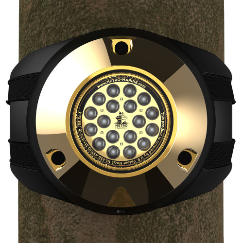 Metro Marine High-Output Piling Mount Underwater Light w/Intelligent Monochromatic LEDs - Aqua, 90° Beam F-PMR1-A3-90