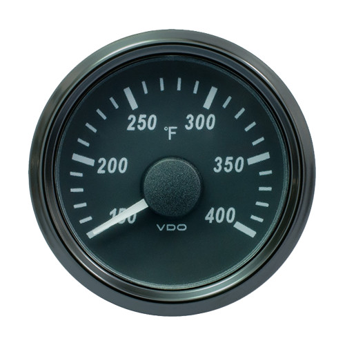 VDO SingleViu 52mm (2-1/16") Cylinder Temp. Gauge - 400°F - 471-14 Ohm A2C3833530030