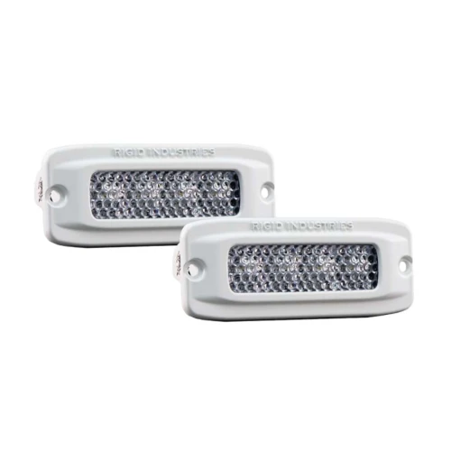 RIGID Industries - SR-Q Series PRO RGB Diffused LED - Flush Mount - Pair - White