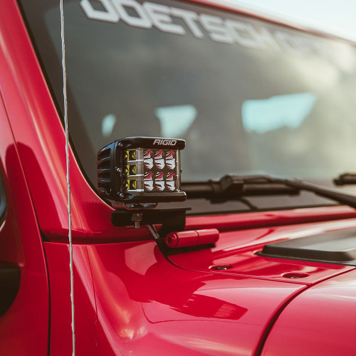 RIGID Industries - 2018 Jeep Wrangler JL A-Pillar Mount f/2 D-Series, D-SS, SR-M or Ignite Lights