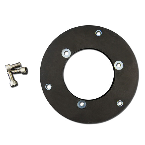 Lopolight Circular Baseplate for Horizontal Mount Navigation Lights, Aluminum, Black Anodized, Includes 3x M6 x 14 Screws.