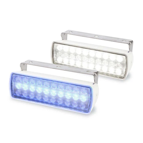 Hella Marine Sea Hawk-XL Dual Colour LED Floodlights, 9-33V DC, IP67, 750 lm, SS316 Bracket