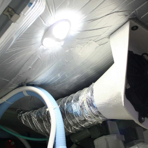 Hella Marine DuraLED 12 Interior/Exterior LED Lamp, 3000K Warm White Light, White Housing, 12/24V DC, IP67, ISO 8846 Ignition Protected, Surface Mount