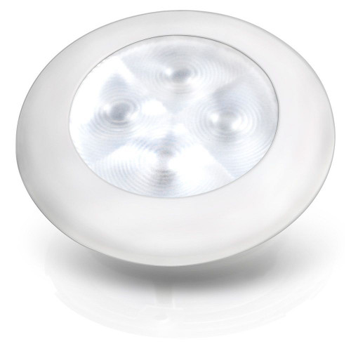 Hella Marine Slim Line Round LED Courtesy Lamp, IP67, 3in OD, 2in Cutout, 0.5in Mounting Depth