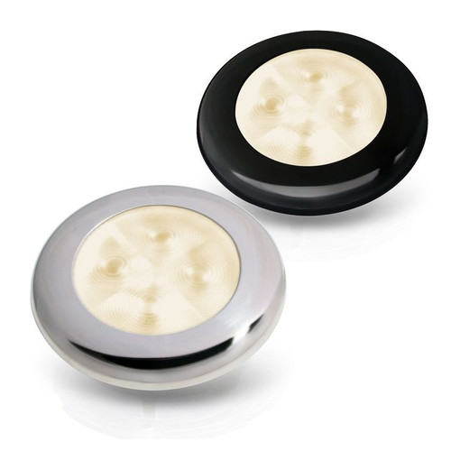 Hella Marine Slim Line Round LED Courtesy Lamp, IP67, 3in OD, 2in Cutout, 0.5in Mounting Depth