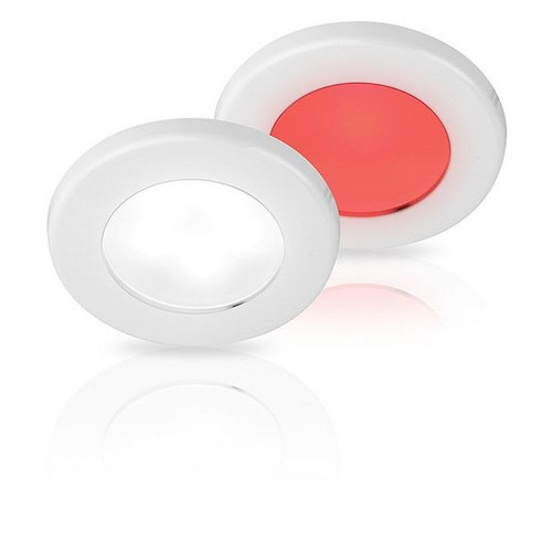 Hella Marine - White/Red EuroLED 75 Dual Colour LED Down Lights - 12V DC, Screw Mount - Apollo Lighting