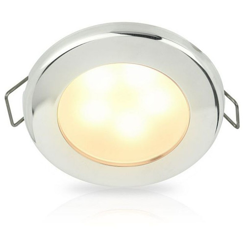 Hella Marine EuroLED 75 Dual Colour Recessed LED Downlight, Warm White and Red Light, 12V, 9-16V, Spring Mount, IP67, 190 lm