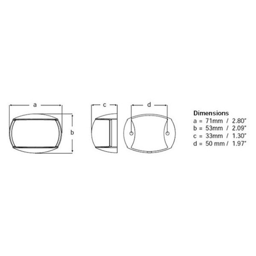 Hella Marine NaviLED Compact Towing Nav Light, 2NM, 12/24V, IP67