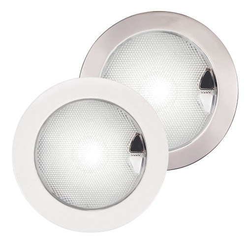Hella Marine EuroLED 150 Touch Downlight, Warm White/Red, 9-33V, Completely Sealed, Dimmable, 124mm Cutout - Apollo Lighting