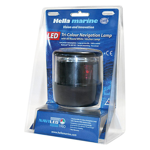 Hella Marine NaviLED TRIO Tri-Color/Anchor Nav Light, 2NM Rated, 9-33V, IP67