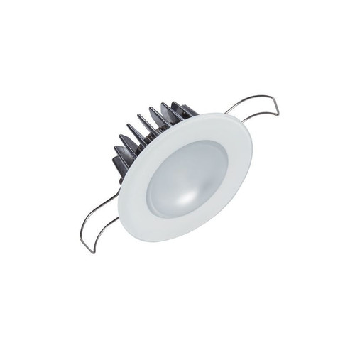 Lumitec Mirage Glass Flush Mount LED Down Light, White/Red/Green, 10-30V, IP67, 6W, Polished Finish
