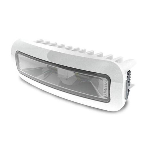 Lumitec Perimeter LED Flood Light, White/Amber Flashing, White Housing, 10-30V, IP67