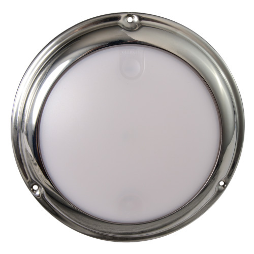 Lumitec TouchDome LED Dome Light, Touch Control, Two-Color, Dimmable, 10-30V, IP67, Stainless Steel